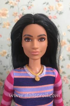 Mattel - Barbie - Fashionistas #147 - Striped Dress - Smaller Bust - Poupée
